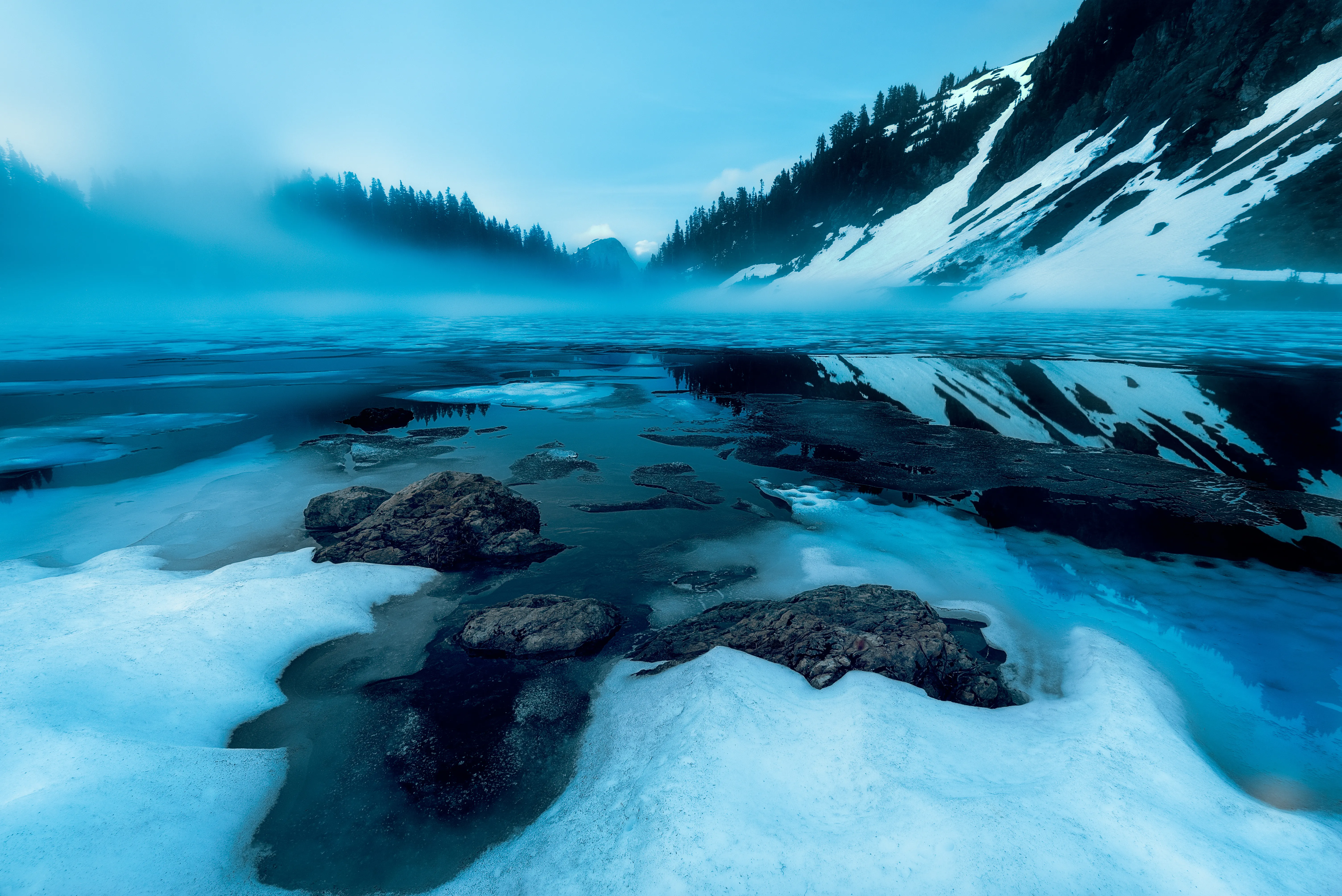 Foggy Twin Lakes North Cascades 28224891832 O